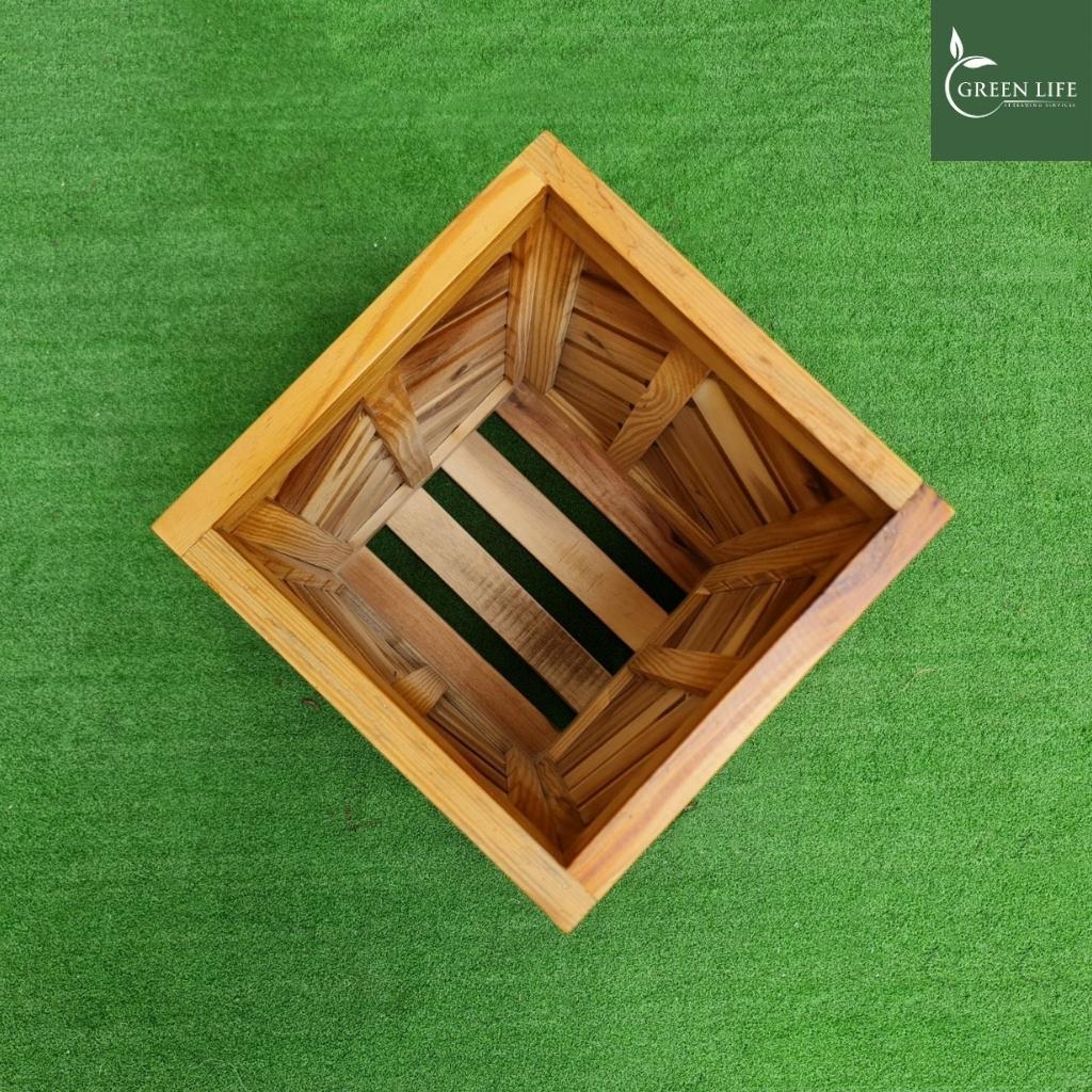 Chậu trồng cây trang trí nhà cửa trồng hoa , Chậu gỗ decor phòng bền bỉ chịu nước cao phù hợp với mọi không gian