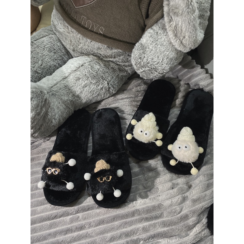 Dép Lông gắn gấu mã mới siuu cutte  hàng sẵn
