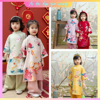 Áo dài cách tân bé gái 5 màu siêu xinh 🥰