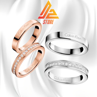 Nhẫn CK Titanium cặp đôi unisex nam nữ thép không gỉ 316L