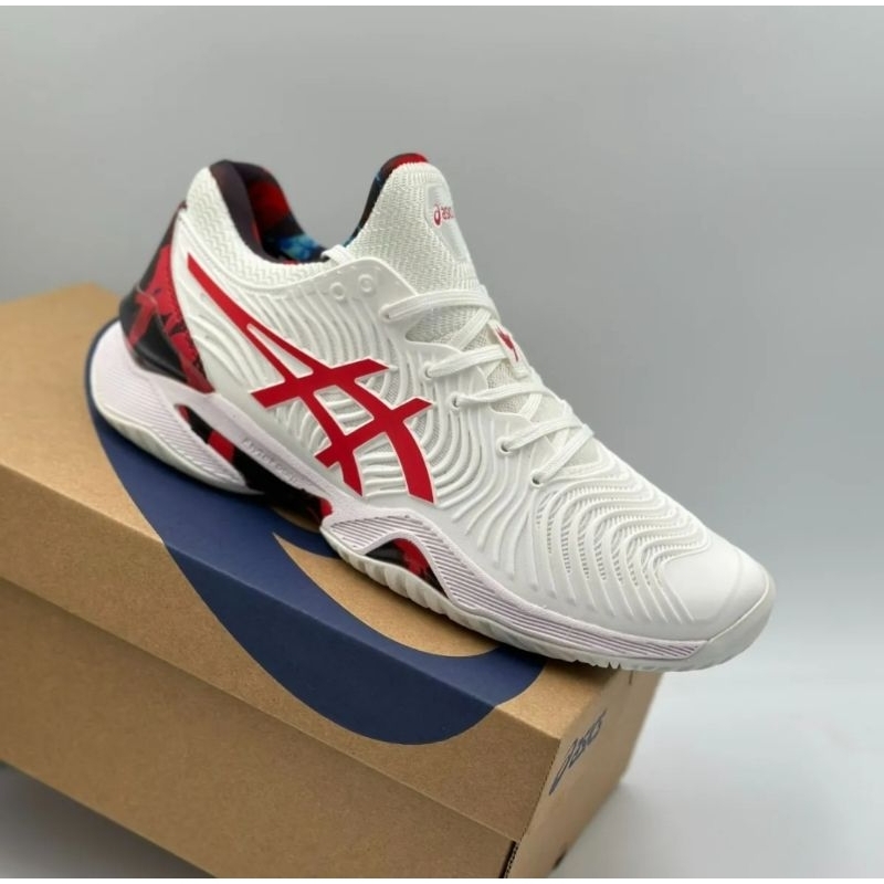 𝘽𝙞𝙂 𝙎𝘼𝙇𝙀 Giày Tennis Asics Court FF 2 Novak L.E White/Classic Red 1041A210.110 ' Tặng Kèm Tất Tennis '