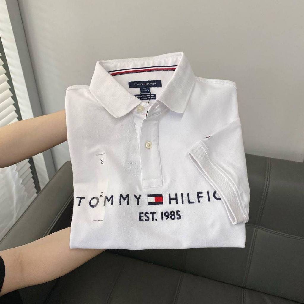 Áo POLO Tommy Regular Fit Bright White  EST 1985 Tommy HÀN QUỐC nam nữ | Fox Sneaker