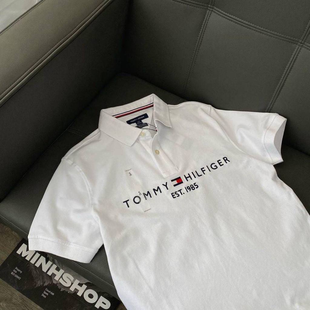 Áo POLO Tommy Regular Fit Bright White  EST 1985 Tommy HÀN QUỐC nam nữ | Fox Sneaker