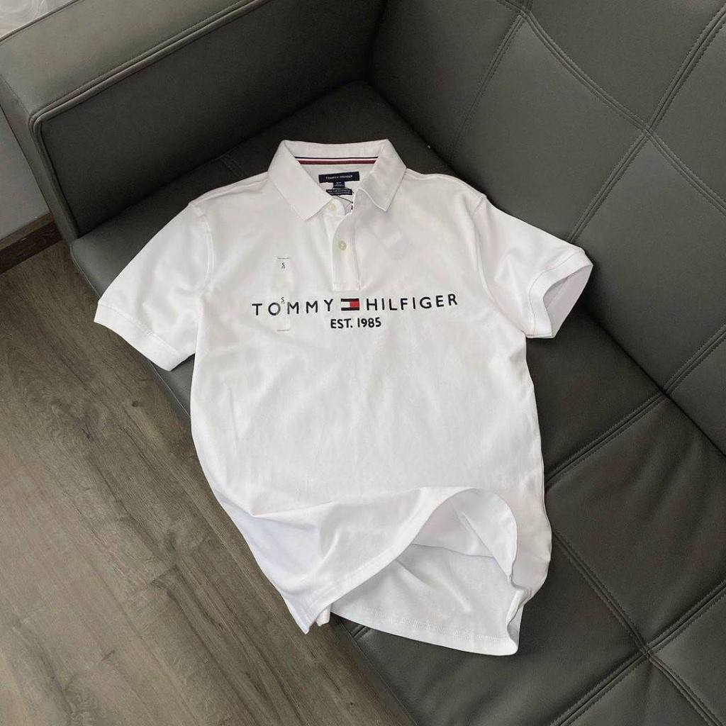 Áo POLO Tommy Regular Fit Bright White  EST 1985 Tommy HÀN QUỐC nam nữ | Fox Sneaker