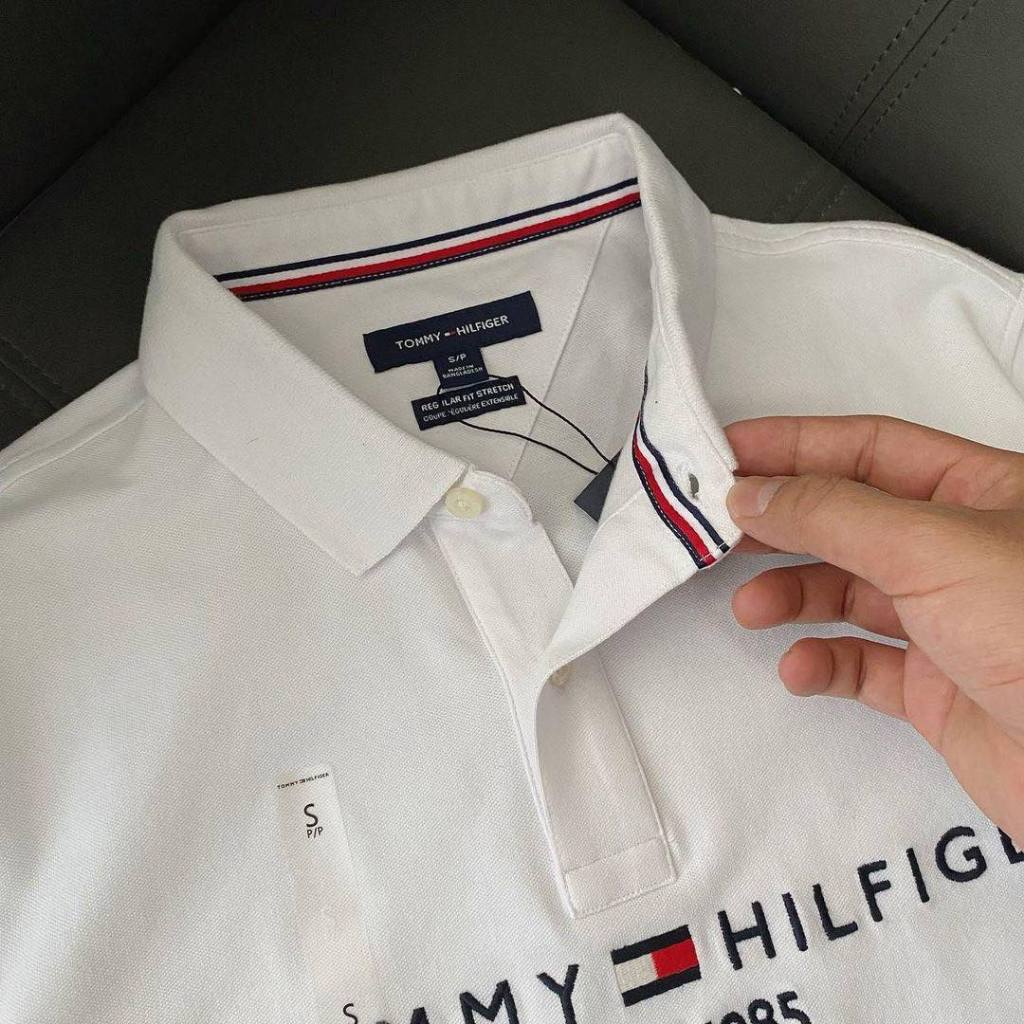 Áo POLO Tommy Regular Fit Bright White  EST 1985 Tommy HÀN QUỐC nam nữ | Fox Sneaker