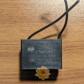 Tụ quạt điện 2.5µf 450V.AC (Tụ quạt 2.5 uf, 400 - 450V.AC)