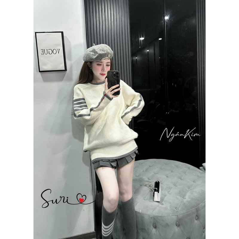 Len thom viền sọc tay