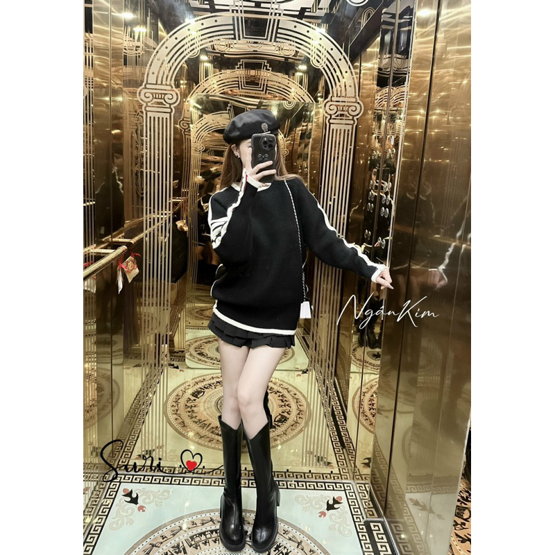 Len thom viền sọc tay