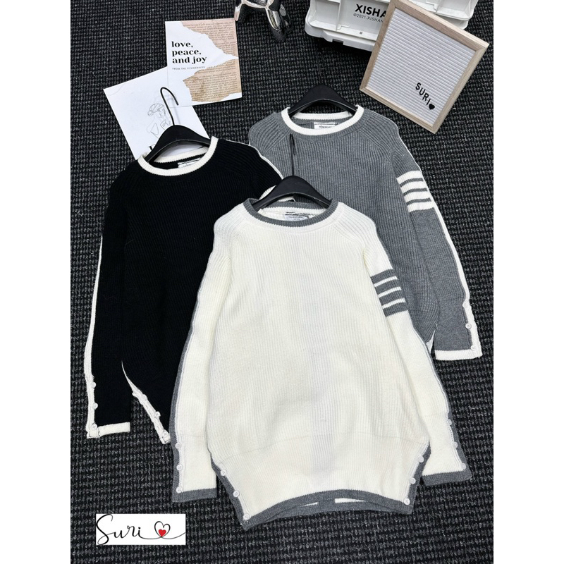 Len thom viền sọc tay