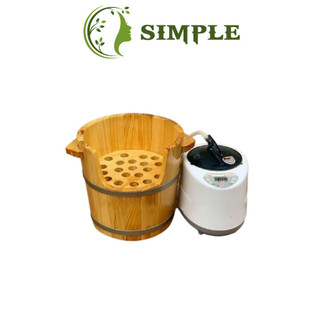Bồn gỗ xông đầu dưỡng sinh kết hợp máy xông dùng cho spa dưỡng sinh gội đầu thảo dược