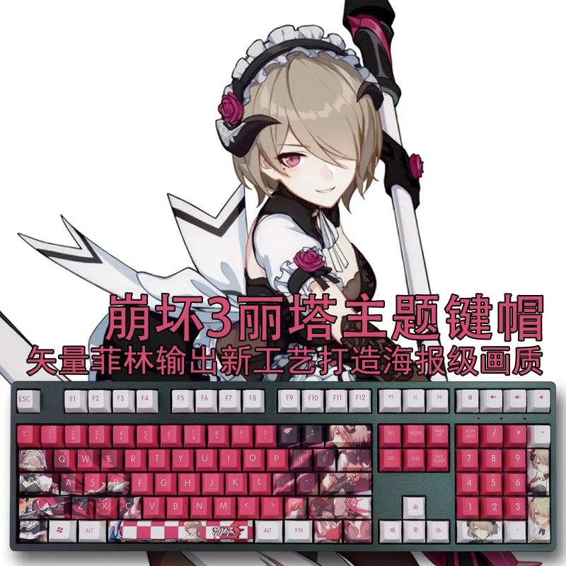 Keycap Honkai Impact 3 Rita Model, chất liệu PBT