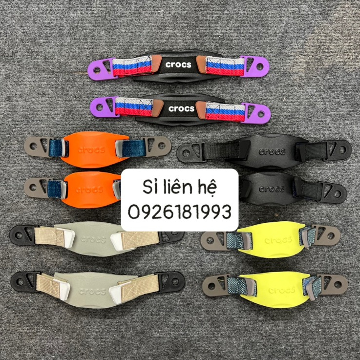 Quai Dù Dép Crocs Quai Dù Bán Lẻ Theo Cặp, Nhiều Màu Tặng Kèm