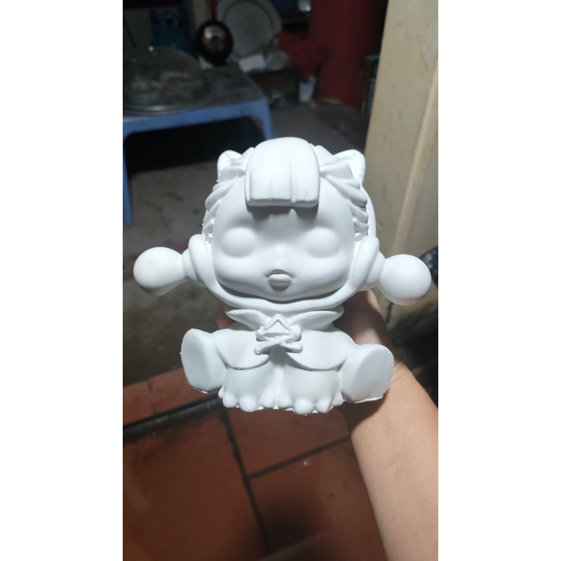 Tượng tô màu SKULLPANDA SIÊU HOT thạch cao size lớn 18-24cm