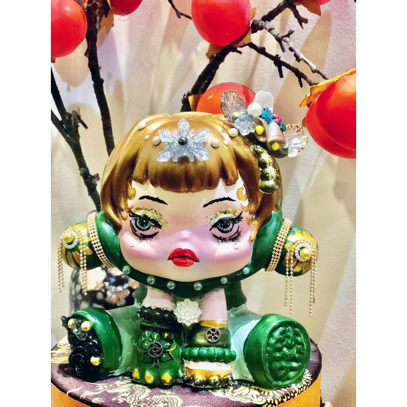 Tượng tô màu SKULLPANDA SIÊU HOT thạch cao size lớn 18-24cm