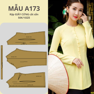 RẬP GIẤY CỨNG ÁO BÀ BA  CỔ TRÒN A173