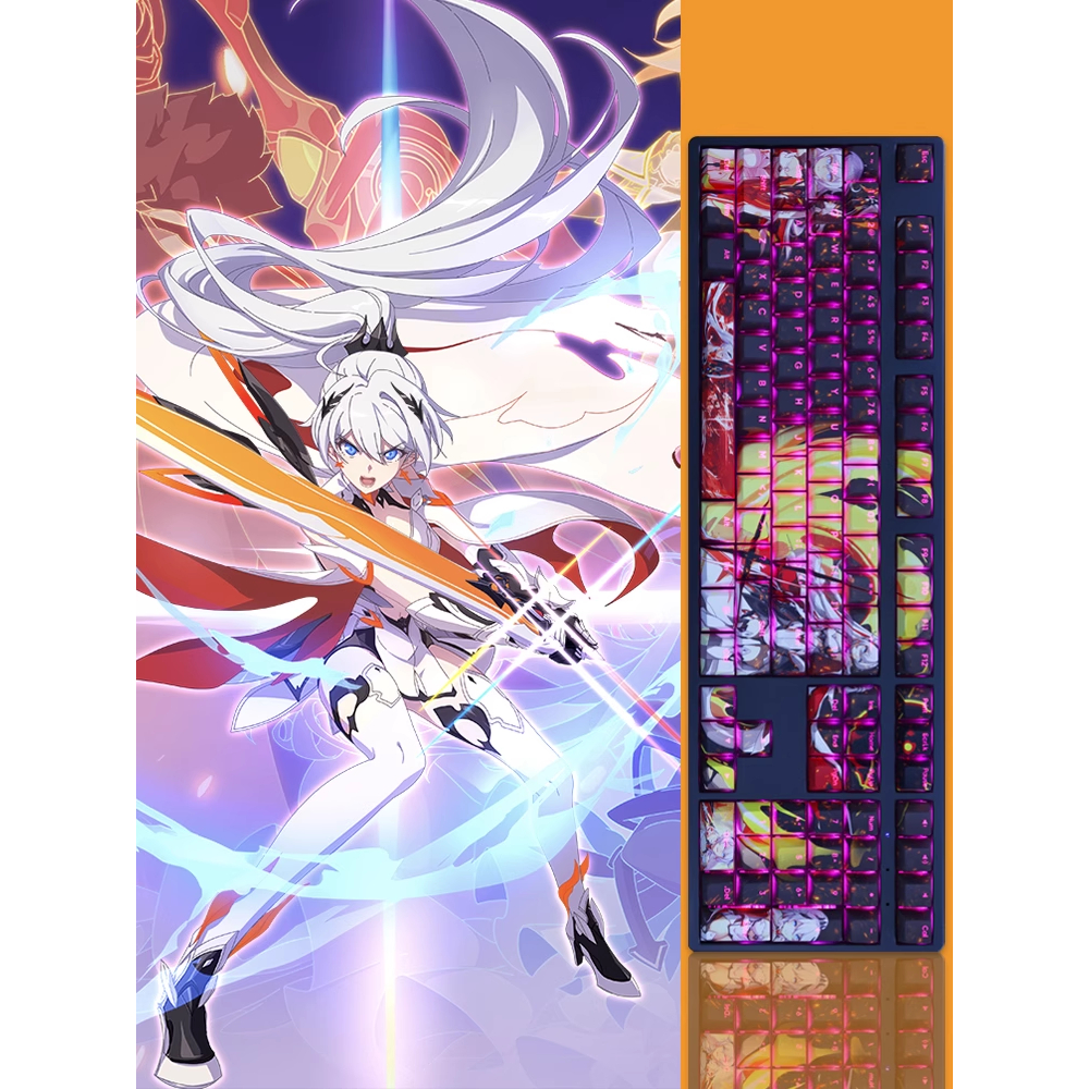 Bộ Keycap Honkai Impact 3 Herrscher of The Void Flame Model, chất liệu PBT