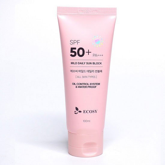 Kem chống nắng Kiềm Dầu và Chống Thấm Nước Ecosy Mild Daily 100ml