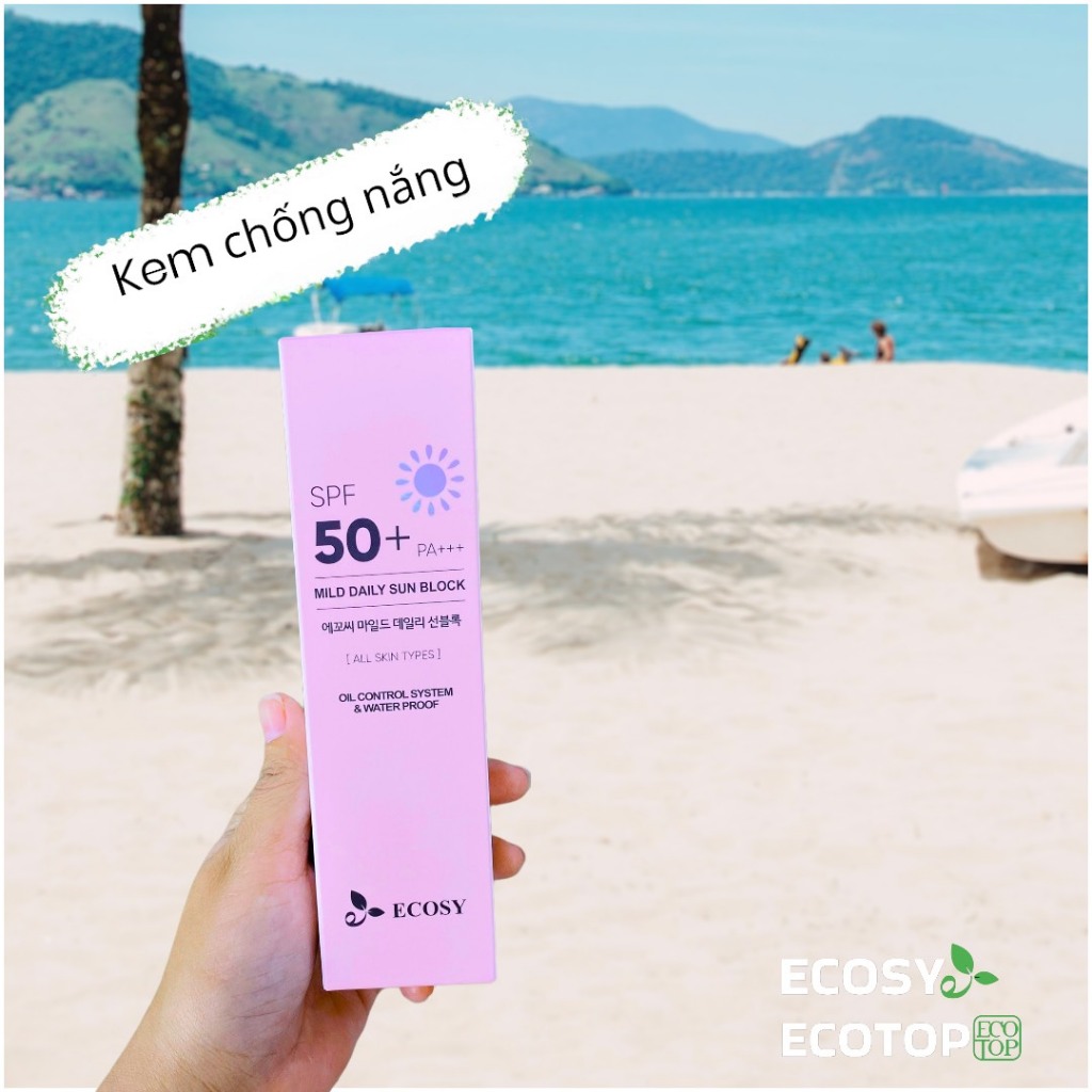 Kem chống nắng Kiềm Dầu và Chống Thấm Nước Ecosy Mild Daily 100ml