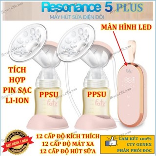 Máy hút sữa điện đôi có pin sạc cao cấp Fatz Fatzbaby Resonance 5 Plus FB1181VN / Resonance 5 FB1182VN