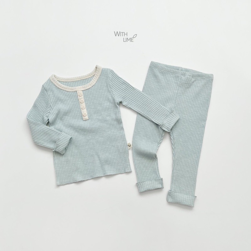 Bộ thu đông bé trai, bé gái, set bộ quần áo dài tay chất tăm lạnh 4 cúc cho bé