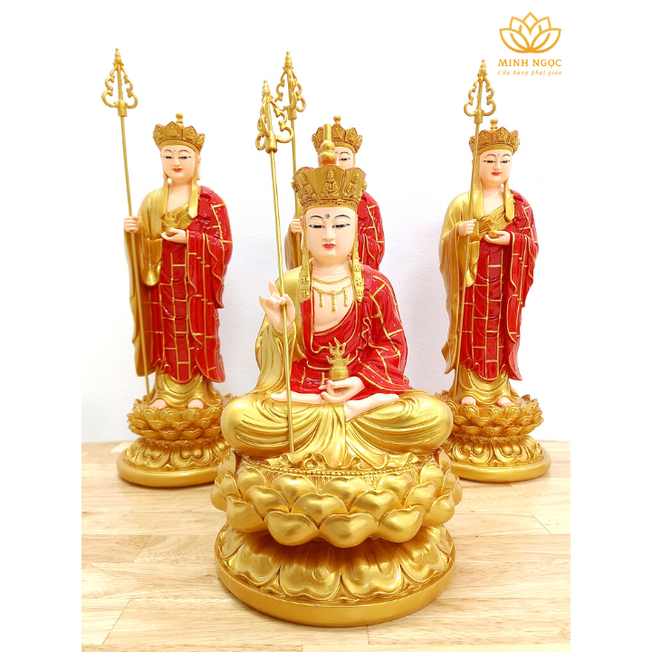 Tượng phật Địa tạng vương bồ tát cao 30cm, chất liệu composite