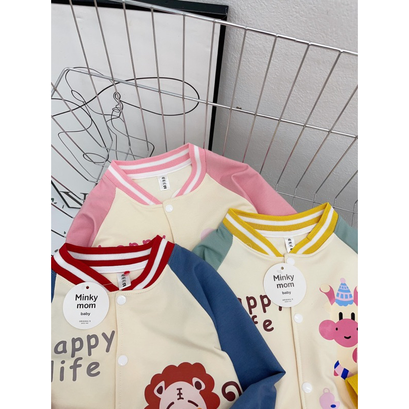 Áo khoác da cá happy cho bé