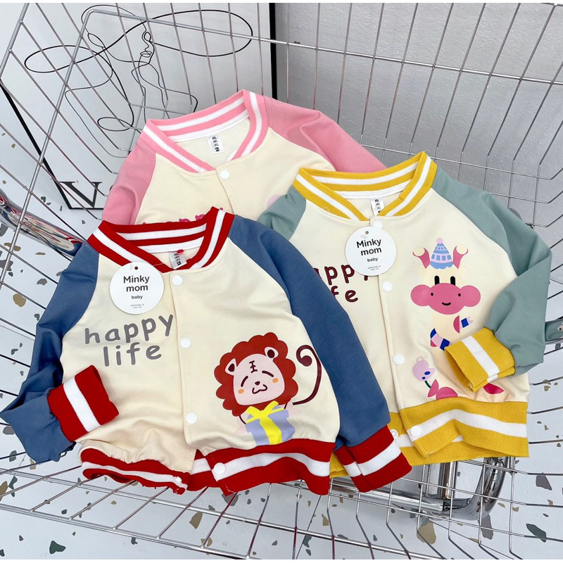 Áo khoác da cá happy cho bé