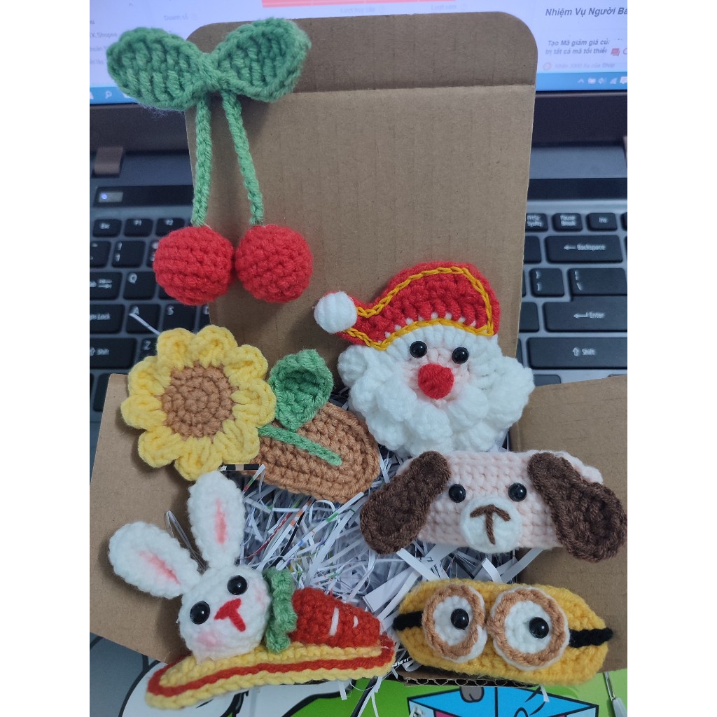 Kẹp handmade len_mẫu 3