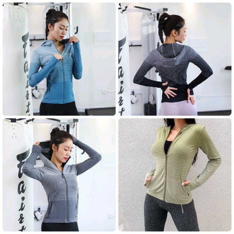 Áo khoác tập gym chạy bộ (túi khóa)