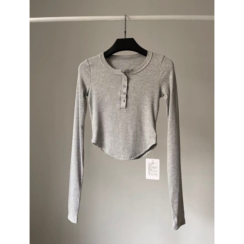 Áo thun tay dài basic chất len tăm mềm giữ nhiệt mùa thu đông