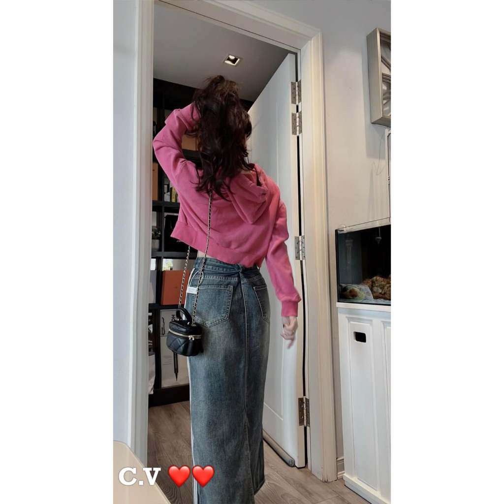 Áo hoodie dáng ngắn crotop dành cho nữ hàng QCL1