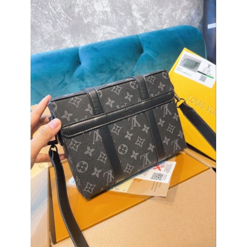 Túi nam đeo chéo lv trunk hộp viền đinh xịn sò 24cm có hộp