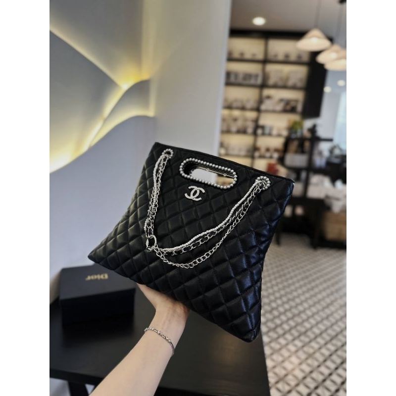 Túi hobo shopping viền quai ngọc pha xích mới nhất 27cm