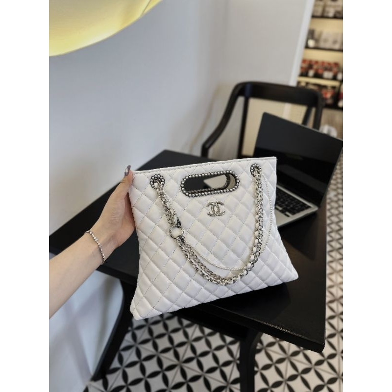 Túi hobo shopping viền quai ngọc pha xích mới nhất 27cm