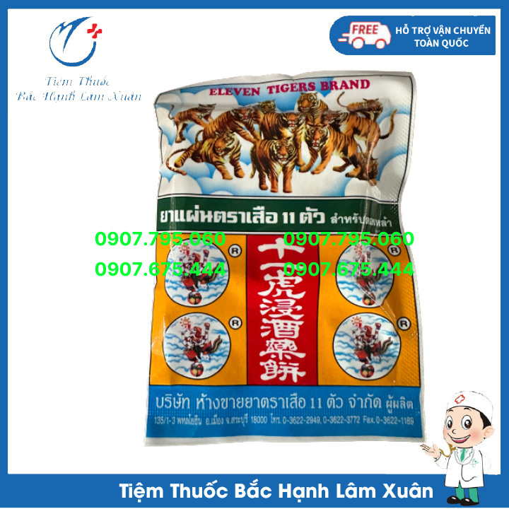 Thảo Dược Ngâm R.ư.ợ.u 11 Con Cọp Thái Lan - Eleven Tiger Brand 20g Hỗ Trợ Nhứt Mỏi, Tê Bì Chân Tay, Bổ Khoẻ