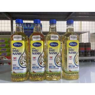 Dầu ăn đậu nành simply 1l