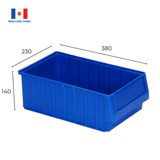 Sóng nhựa bít Nhựa Long Thành KPT01-SB L380 x W230 x H140 ± 10mm