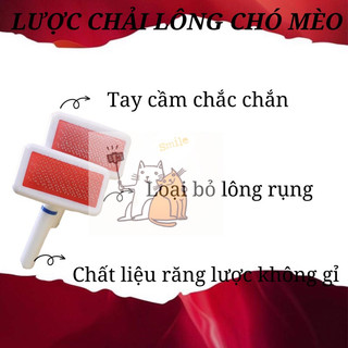 Dụng Cụ Chải Lông Chó Mèo - Lược trắng chấm bi