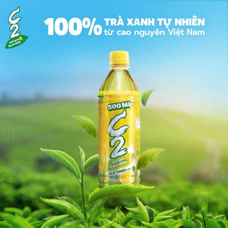 Trà xanh C2  Vị Chanh Thùng 24 Chai 455 Ml