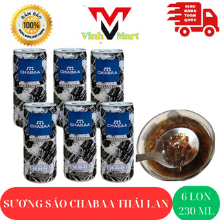 Sương sáo lon chabaa có thạch nk thái lan 1 lốc 6 lon