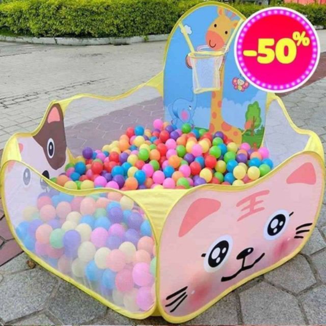 Combo Lều Bóng Quây Bóng Tặng Kèm 100 Bóng Cho Bé