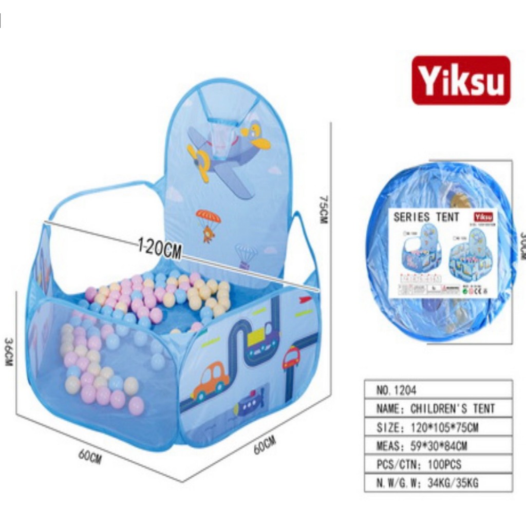 Combo Lều Bóng Quây Bóng Tặng Kèm 100 Bóng Cho Bé