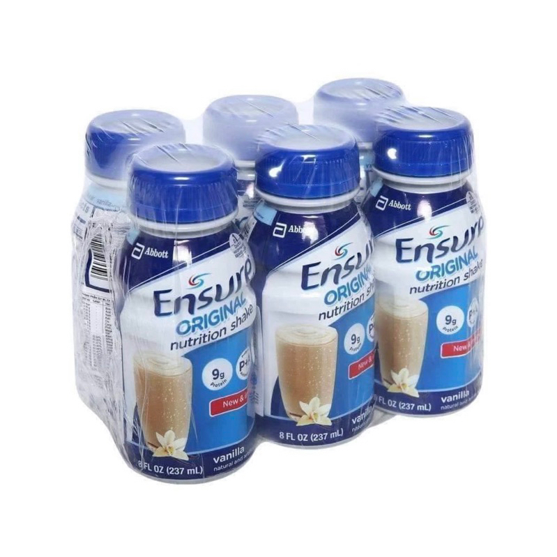 SỮA NƯỚC ENSURE ORIGINAL VANILLA 6 x 237ML ( 1 lốc 6 chai )