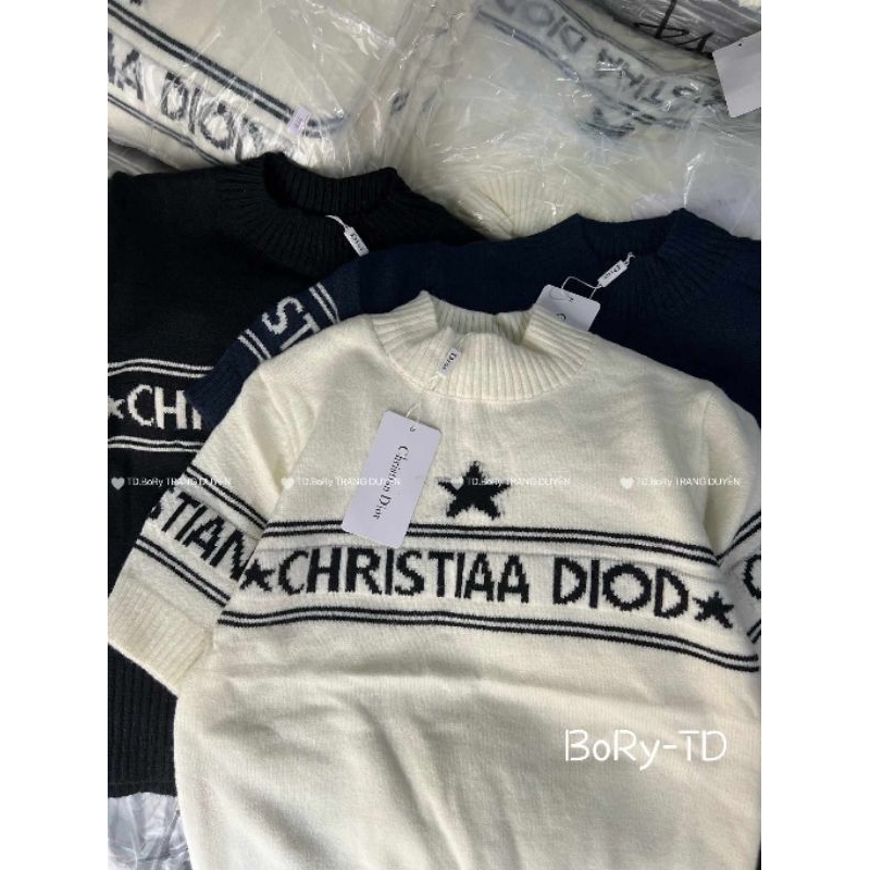 Áo len ngắn tay chữ D ngôi sao hàng QCL1