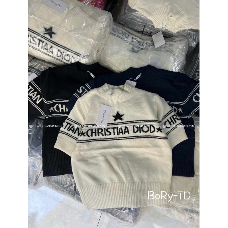 Áo len ngắn tay chữ D ngôi sao hàng QCL1