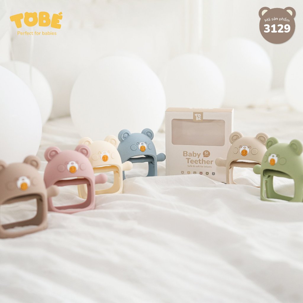 Gặm Nướu Cầm Tay Eco Silicon Tobé Giúp Giảm Ngứa Nướu An Toàn Cho Bé - Mẫu Mới 3129