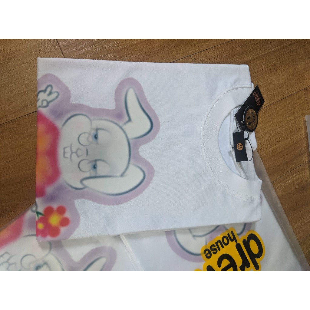 Áo Thun form rộng D.rew in hình Thỏ xinh 100% Cotton 2C