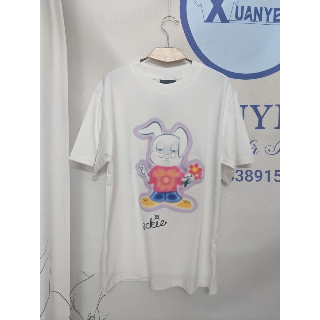 Áo Thun form rộng D.rew in hình Thỏ xinh 100% Cotton 2C