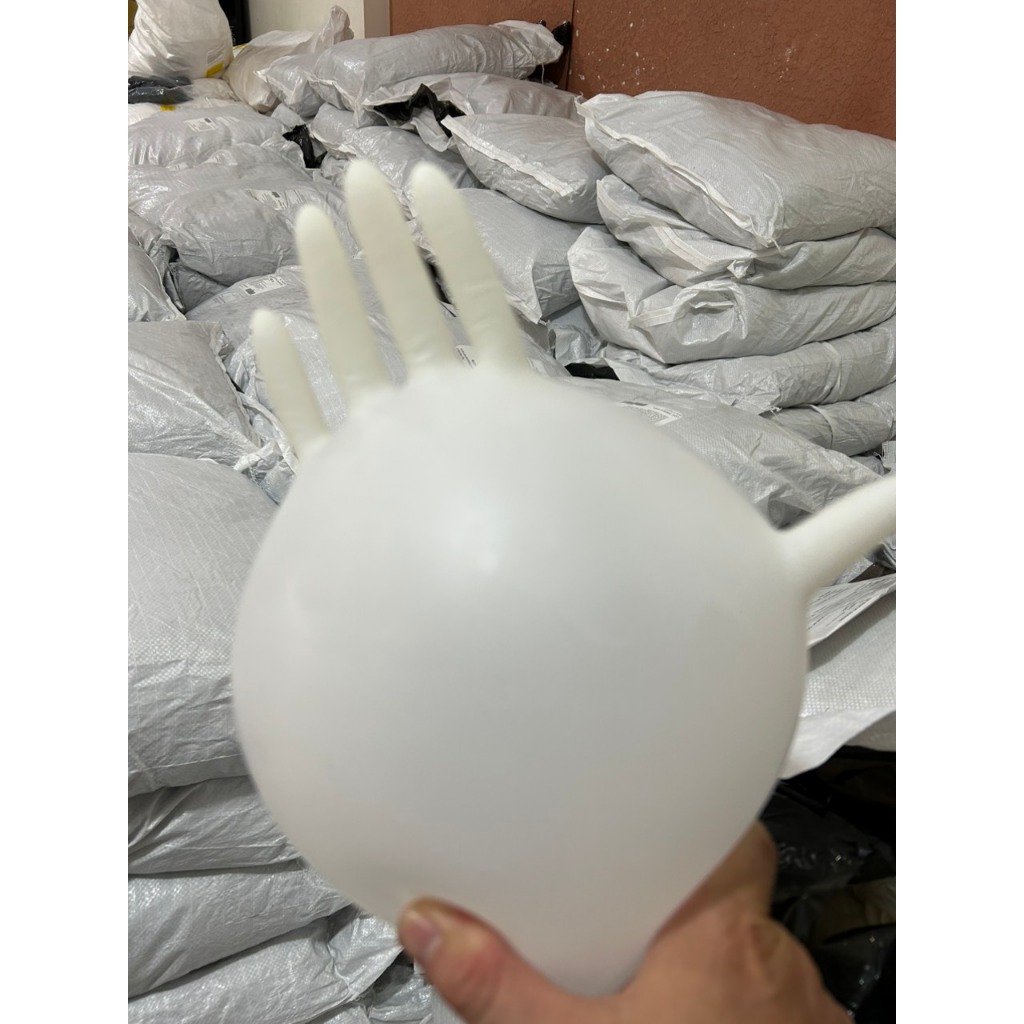 Găng Tay Latex Không Bột Màu Trắng - Thương Hiệu BeeGlove