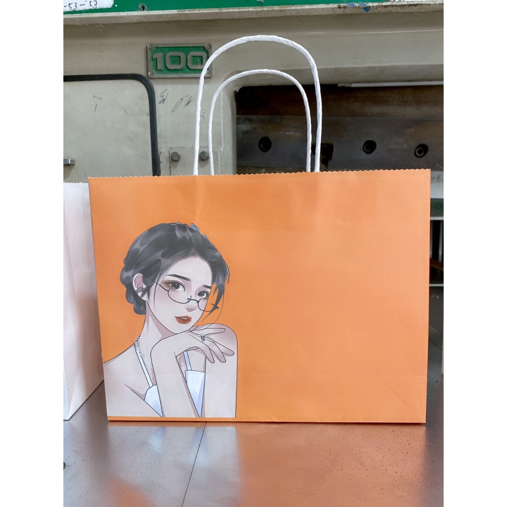 10 TÚI GIẤY KRAP NHẬT IN MÀU CAO CẤP cao 20 ngang 27 rộng hông 8 cm